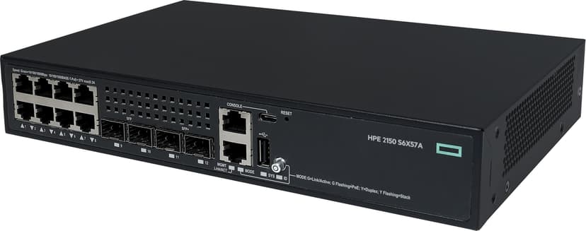 HPE Networking CW 2150 8xGbE PoE+ 125W 2xGbE SFP 2x10GbE SFP+ Administrert switch