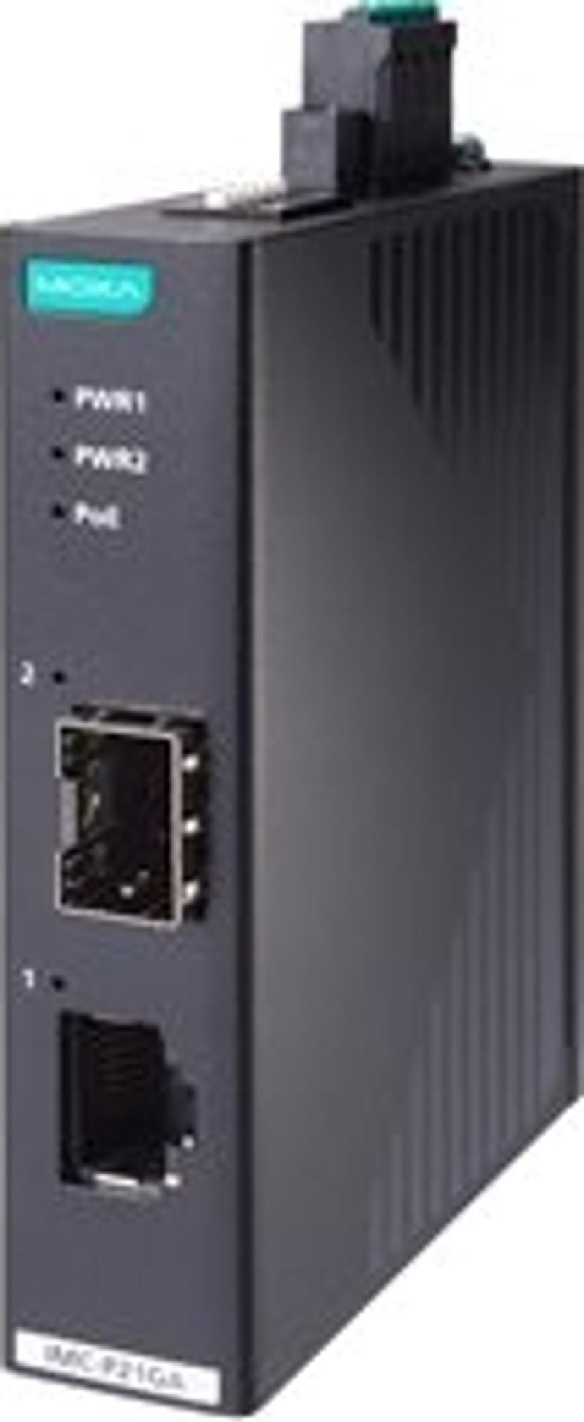 Moxa IMC-P21GA-G2 PoE+ Industrial Media Converter