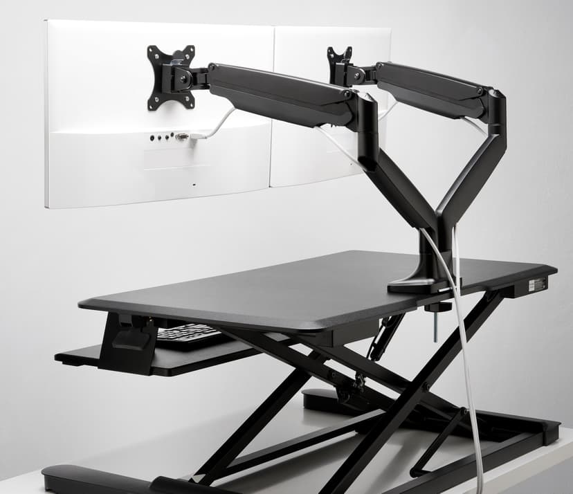 Kensington SmartFit One-Touch Dual Arm Justerbar Svart