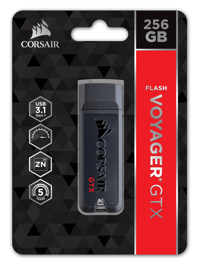 Corsair Flash Voyager GTX 256GB USB Type-A Svart
