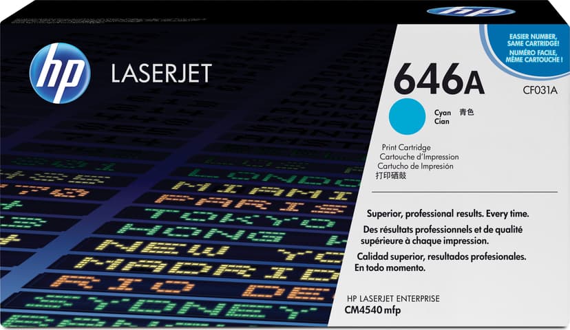 HP Toner Cyan 646A 12.5K - CF031A