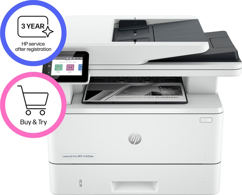 HP LaserJet Pro MFP 4102DW A4 MFP