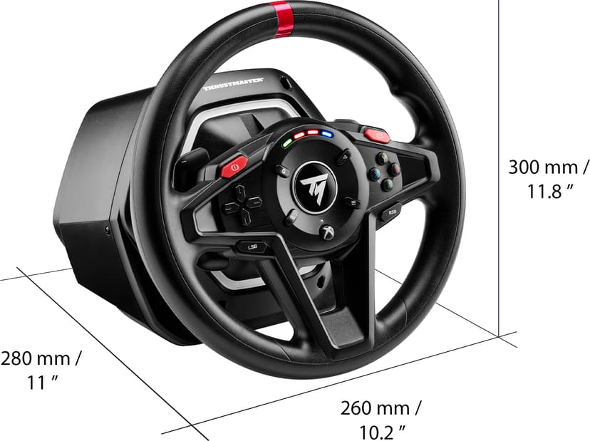 Thrustmaster T128 Musta USB Ohjauspyörä + polkimet Analoginen/Digitaalinen PC, Xbox One, Xbox Series S, Xbox Series X, Xbox One X, Xbox One S Musta