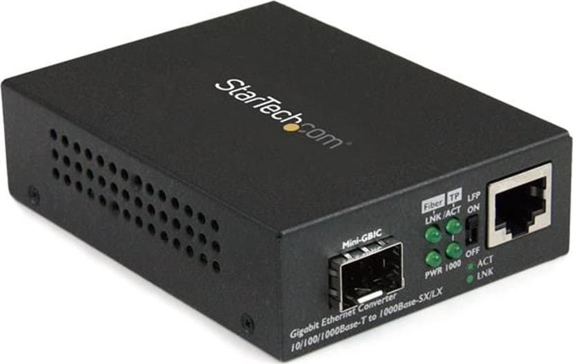 Startech Gigabit Ethernet Fiber Media Converter with Open SFP Slot