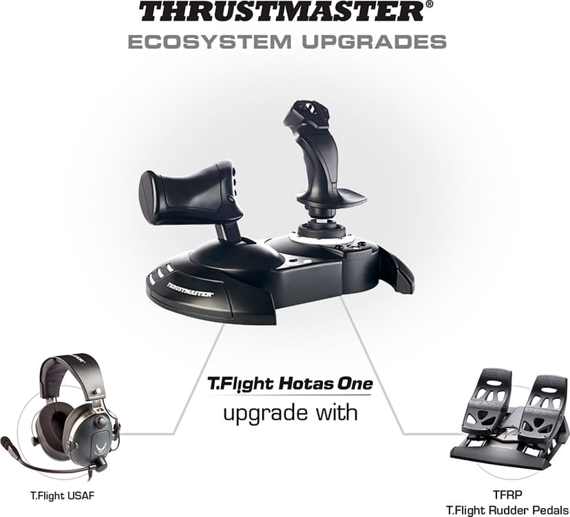 Thrustmaster T.Flight Hotas One Musta USB Lentosimulaattori Analoginen/Digitaalinen PC, Xbox One, Xbox One S, Xbox One X Musta