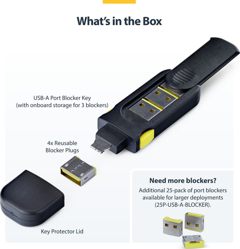 Startech USB-A-portblockeringsnyckel