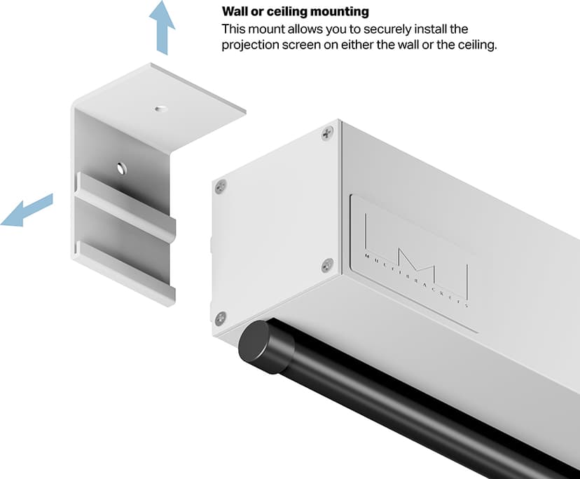 Multibrackets Projektorlerret Deluxe Manuell Self-Lock 16:10 108"
