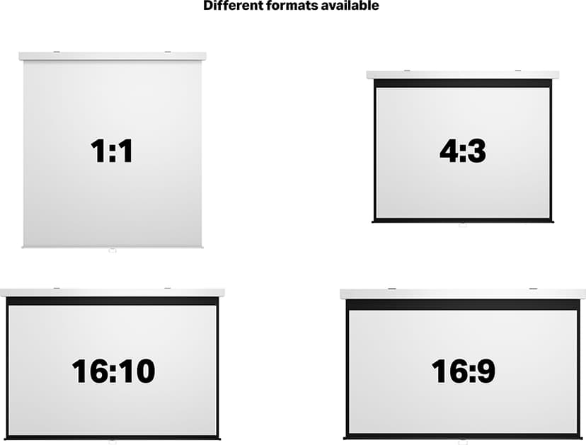 Multibrackets Projektorlerret Deluxe Manuell Self-Lock 16:10 108"