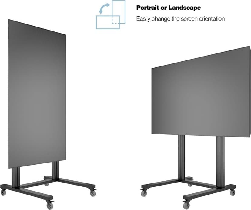 Multibrackets M Public Display Stand 180 Dual Pillar Wheelbase
