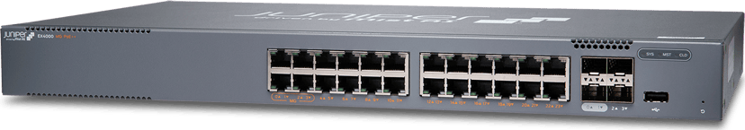 Juniper Networks EX4000-24T network switch Managed L2/L3 Gigabit Ethernet (10/100/1000) PoE 1U Grey
