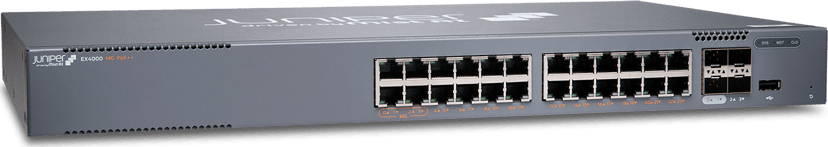 Juniper Networks EX4000-24T network switch Managed L2/L3 Gigabit Ethernet (10/100/1000) PoE 1U Grey