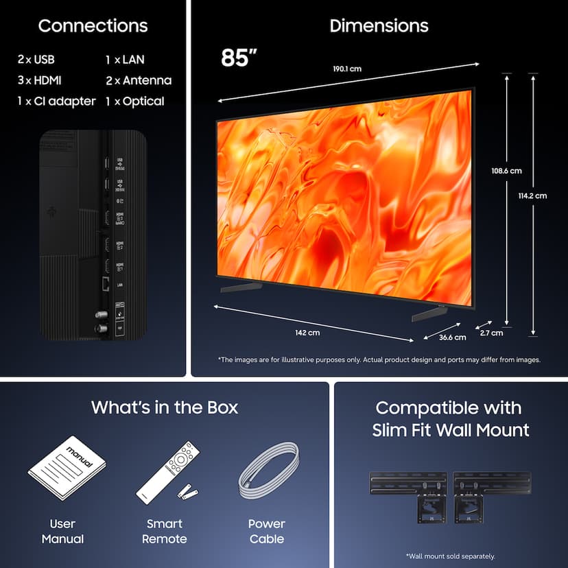 Samsung QN72H 85" 4K Neo QLED Mini LED Smart TV (2026)