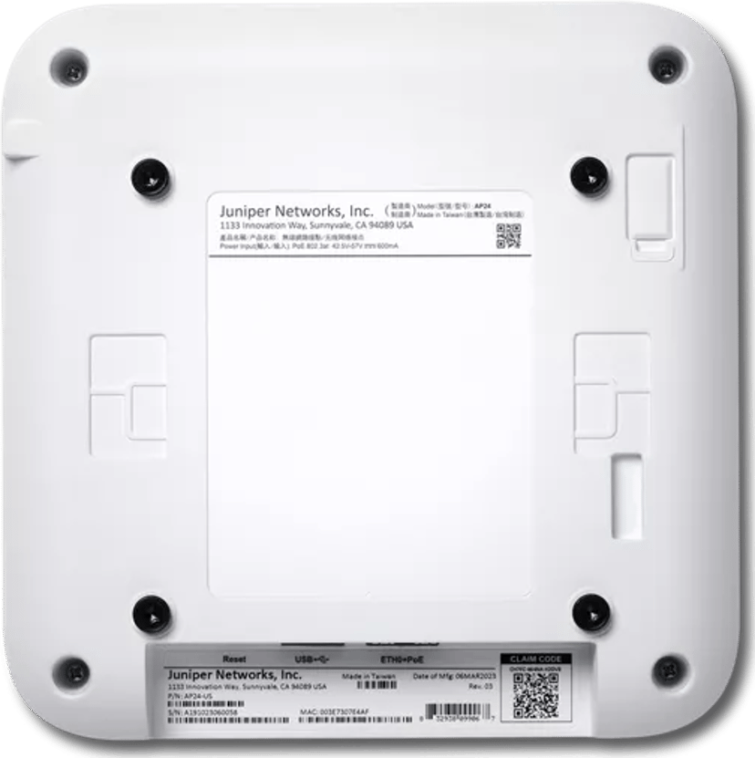 Juniper Networks AP24 Multi-Gigabit WiFi 6e PoE-tukiasema