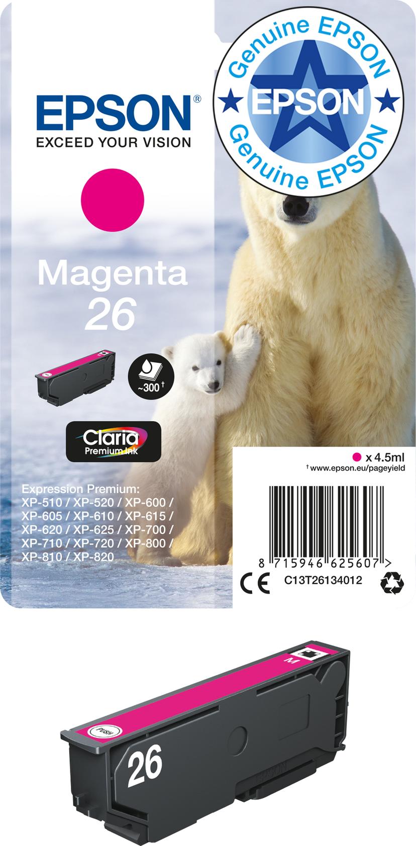 Epson Muste Magenta 26 Claria Premium