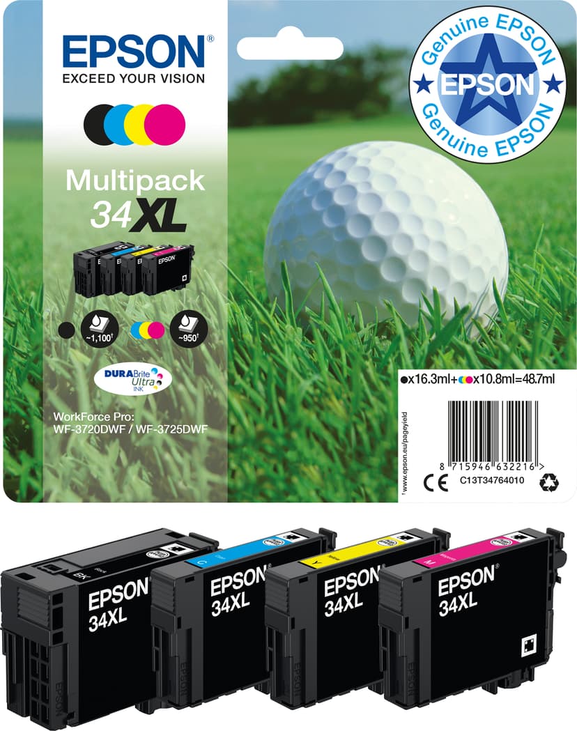 Epson Blekk Multipack (BK/C/M/Y) 34XL