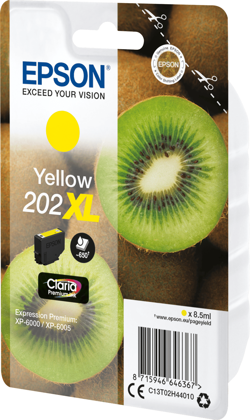 Epson Blæk Gul 8.5ml 202XL - XP-6000/XP-6005