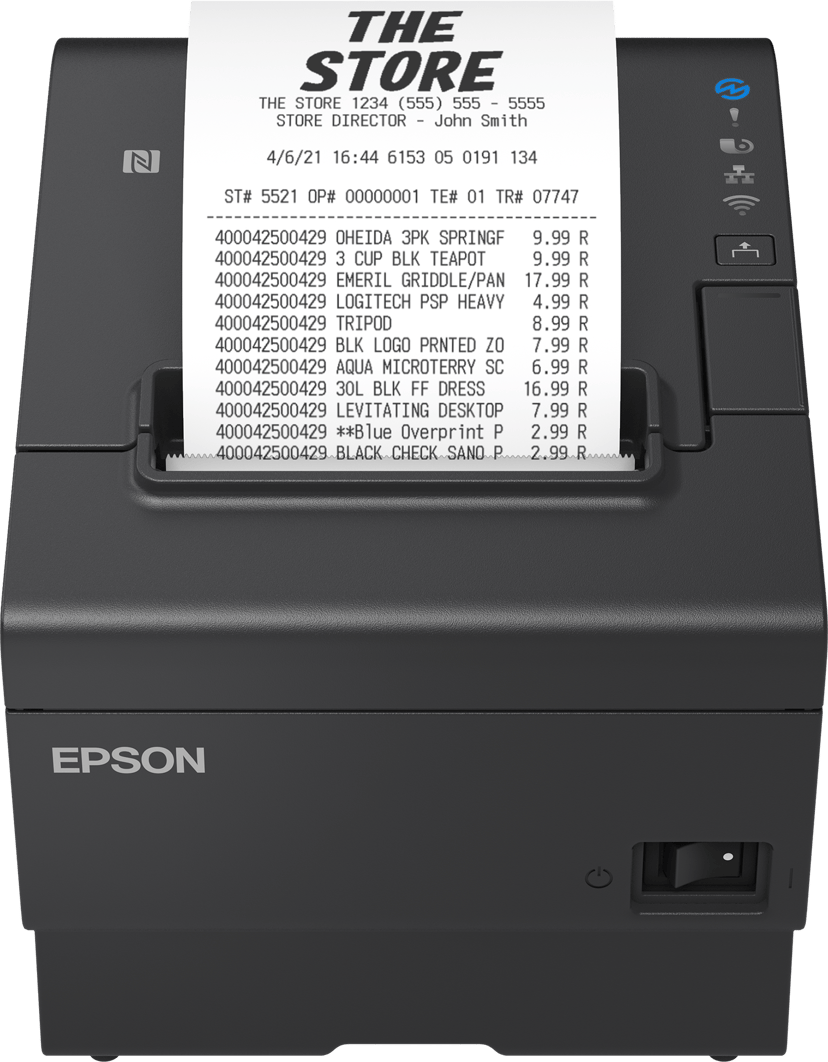 Epson TM-T88VII (152) USB/Ethernet Interface Inkl AC-Adapter Svart