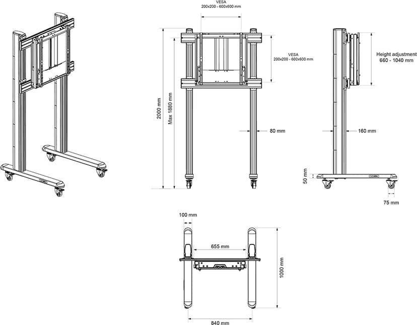 Multibrackets M Counterbalanced Floorstand
