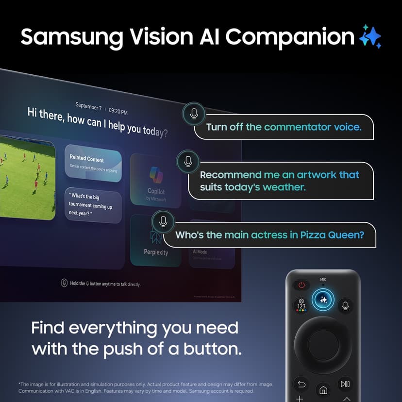 Samsung R95H 75" 4K Micro RGB Smart TV (2026)