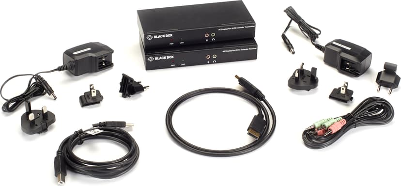Black Box KVXLCDPF-100 KVM -kytkin Lähetin & vastaanotin