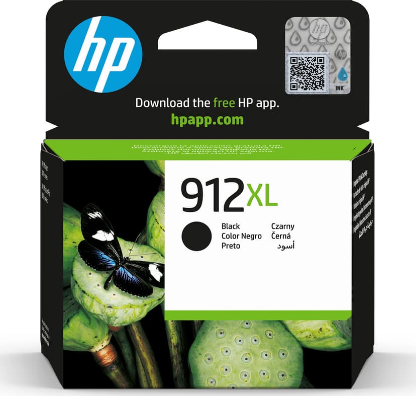 HP Muste Musta 912XL 825 Pages - OfficeJet Pro 8022/8024/8025
