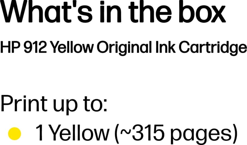 HP Bläck Gul 912 300 Pages - OfficeJet Pro 8022/8024/8025
