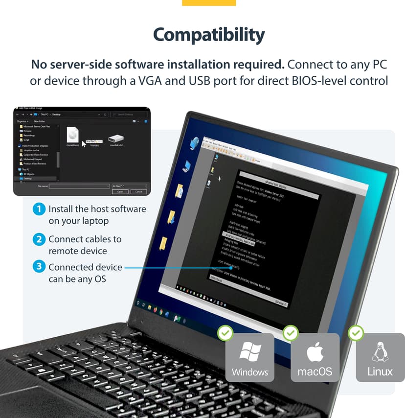Startech KVM Console to USB 2.0 Portable Laptop Crash Cart Adapter