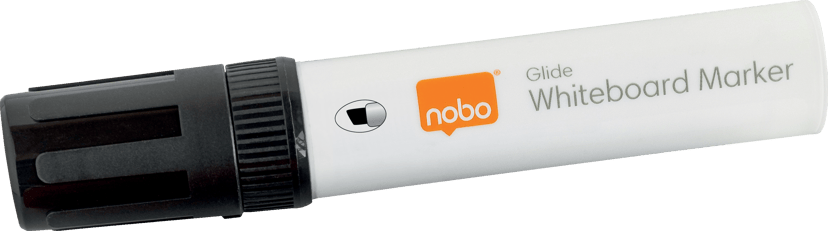 Nobo 1915393 markeerstift 4 stuk(s) Beitelvormige punt Zwart, Blauw, Groen, Rood
