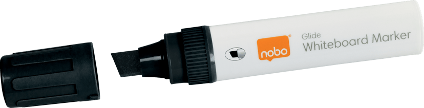 Nobo Pennor Glide Flytande Bläck Stor Mejselspets 10mm Mixade Färger 4st - Whiteboard