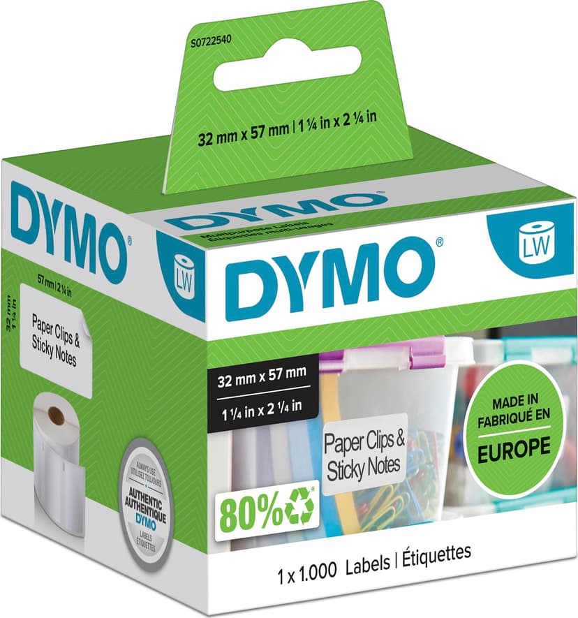 Dymo Etiketter Universal 57 x 32mm - LabelWriter