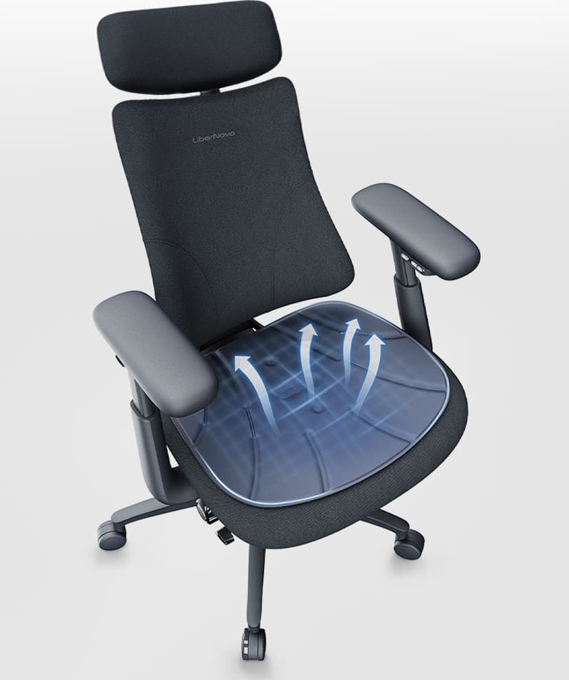 Libernovo Kølende sædepude Midnight Black