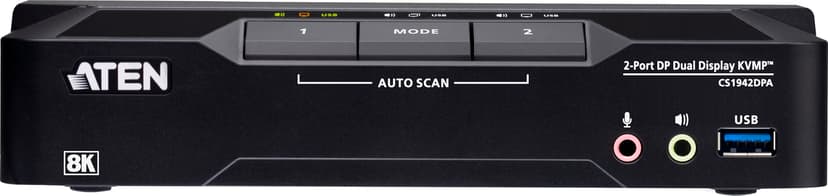 Aten 2‑ports Dual Head 8K KVMPT-switch