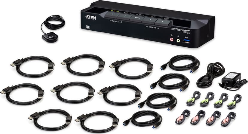 Aten 4-portars Dual Head 8K KVMPT-switch