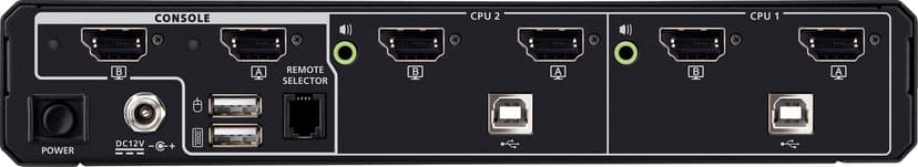 Aten Säker 2-portars Dual Head 5K KVM-switch