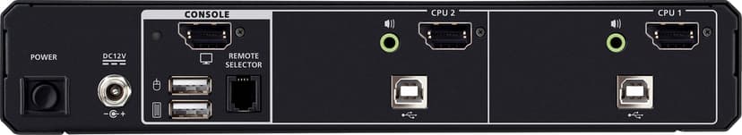 Aten 2-portars Single Head 5K säker KVM-switch