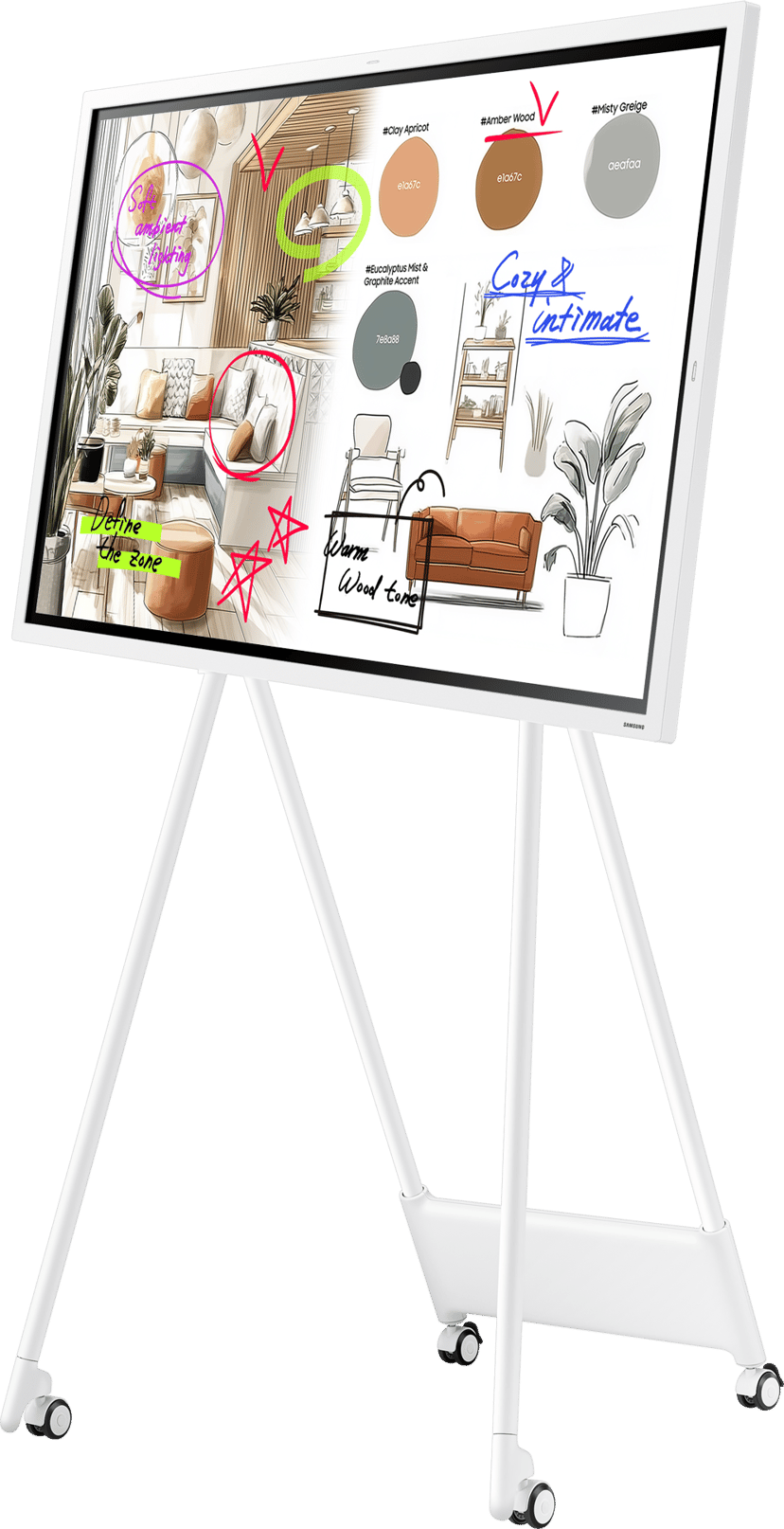 Samsung Flip Pro WM55F-X 4K Digital Flipboard Grå, Hvit 55" VA 3840 × 2160pixels
