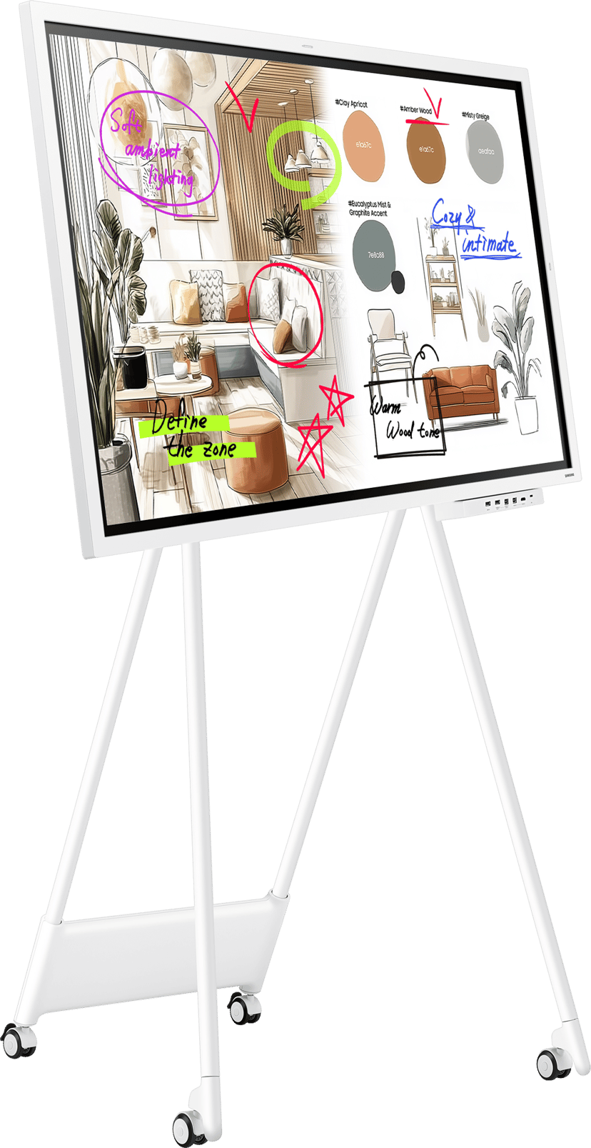 Samsung Flip Pro WM55F-X 4K Digital Flipboard Grå, Hvit 55" VA 3840 × 2160pixels