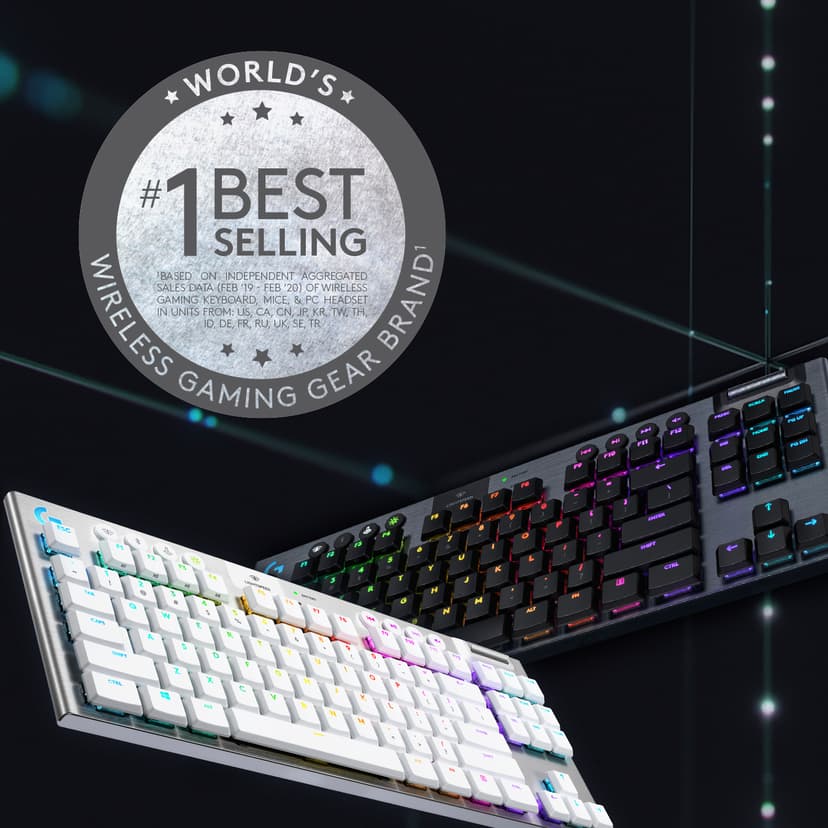Logitech G 920-009520 toetsenbord Gamen RF-draadloos + Bluetooth QWERTY US International Koolstof Bedraad Logitech GL Linear US International