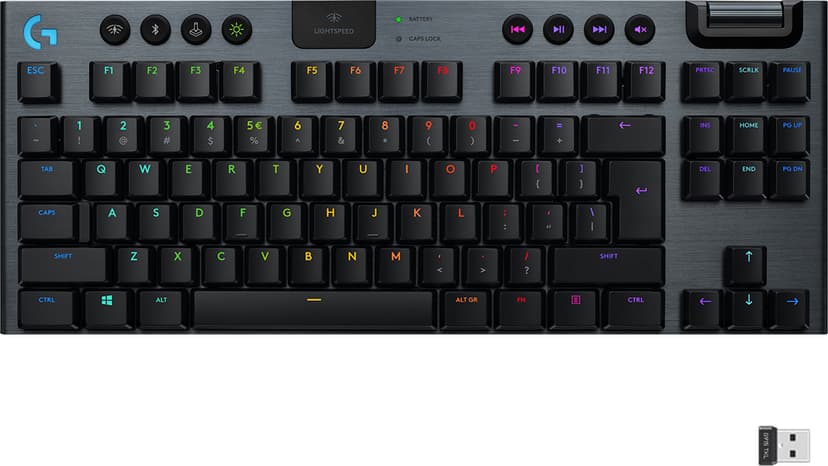Logitech G 920-009520 toetsenbord Gamen RF-draadloos + Bluetooth QWERTY US International Koolstof Bedraad Logitech GL Linear US International
