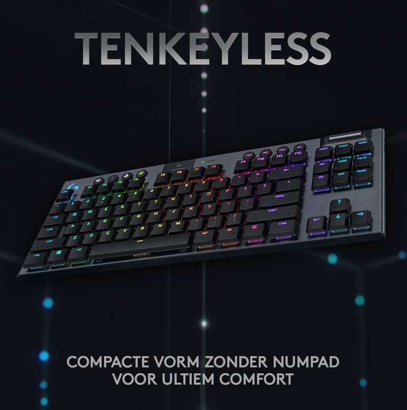 Logitech G 920-009520 toetsenbord Gamen RF-draadloos + Bluetooth QWERTY US International Koolstof Bedraad Logitech GL Linear US International