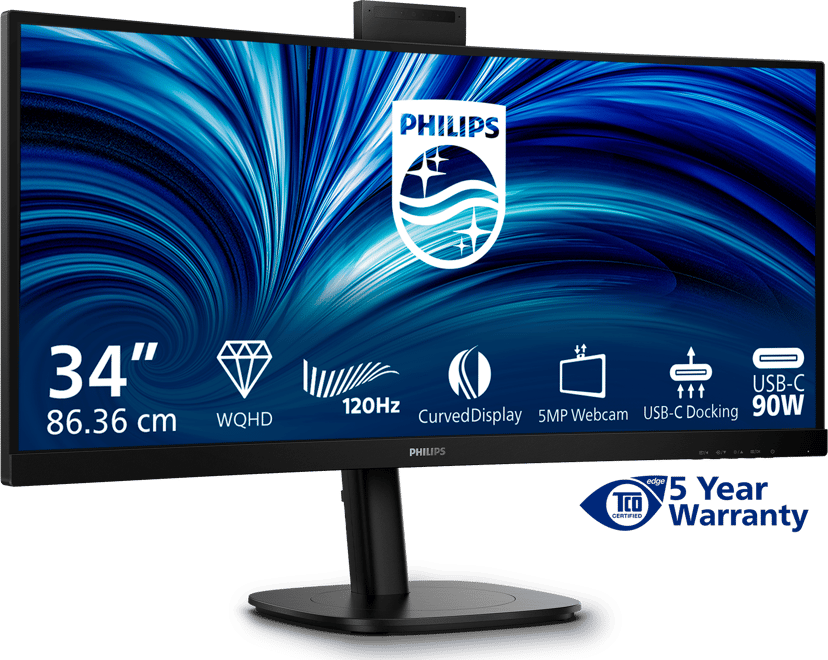 Philips 34B2U3600CH - (Löytötuote luokka 3) 34" 3440 × 1440pixels VA 21:9 120Hz