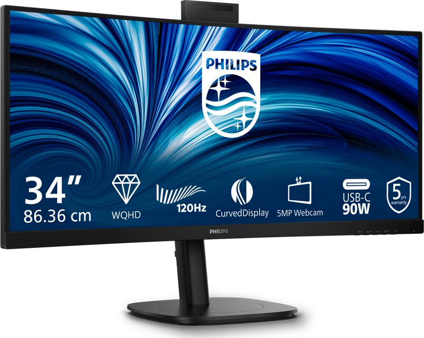 Philips 34B2U3600CH - (Fyndvara klass 3) 34" 3440 × 1440pixels VA 21:9 120Hz