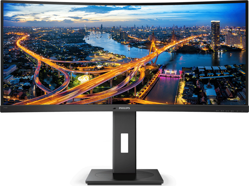 Philips B Line 346B1C/00 computer monitor 86,4 cm (34") 3440 x 1440 Pixels Quad HD LCD Zwart 34, 34 inch/86.36 cm" 3440 × 1440pixels VA 21:9 100Hz
