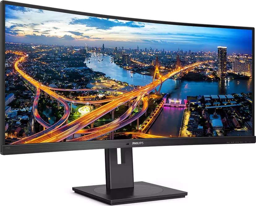 Philips B Line 346B1C/00 computer monitor 86,4 cm (34") 3440 x 1440 Pixels Quad HD LCD Zwart 34, 34 inch/86.36 cm" 3440 × 1440pixels VA 21:9 100Hz