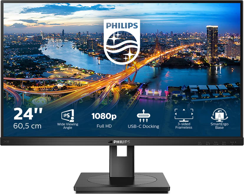 Philips B-Line 243B1  - (Löytötuote luokka 2) 23.8" 1920 × 1080pixels IPS 16:9 75Hz