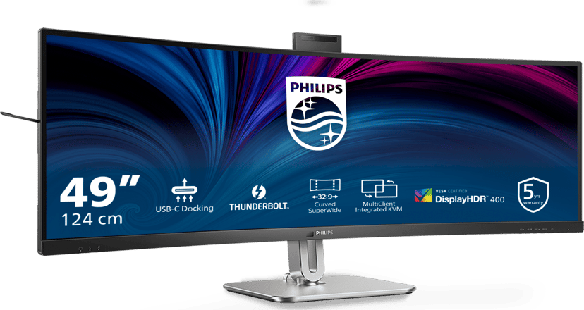 Philips 49B2U6903CH Curved - (Kuppvare klasse 2) 48.8, 48.8 inch/124 cm" 5120 × 1440pixels VA 32:9 100Hz