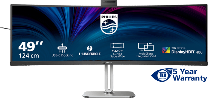 Philips 49B2U6903CH Curved  - (Löytötuote luokka 2) 48.8" 5120 × 1440pixels VA 32:9 100Hz