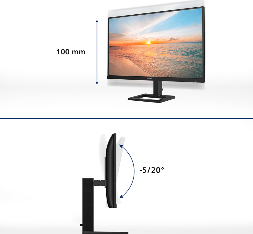 Philips 27E1N1900AE - (Outlet-vare klasse 3) 27" 3840 × 2160pixels IPS 16:9 60Hz