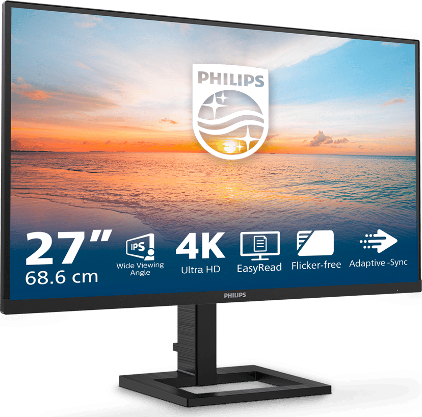 Philips 27E1N1900AE - (Outlet-vare klasse 3) 27" 3840 × 2160pixels IPS 16:9 60Hz