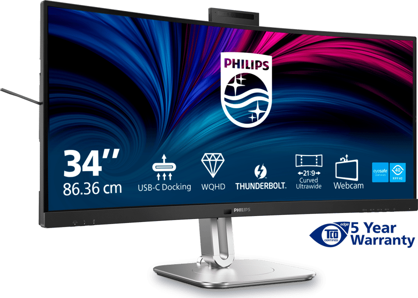 Philips 34B2U6603CH Curved - (Fyndvara klass 2) 34" 3440 × 1440pixels VA 21:9 120Hz